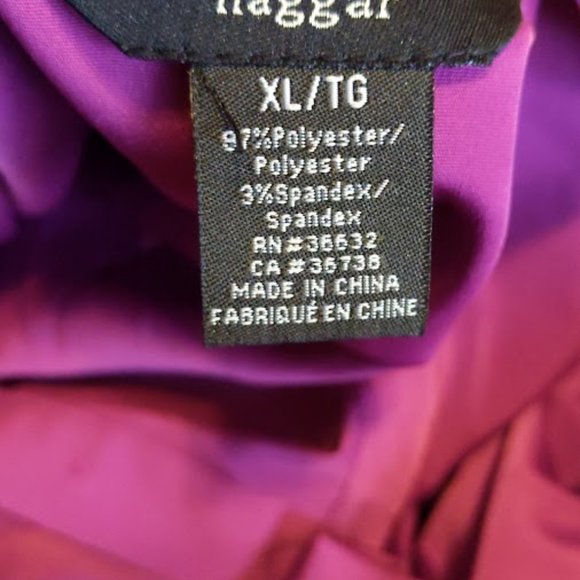 Haggar Magenta Quarter Button Shirt with full length Sleeves. - Picture 4 of 4